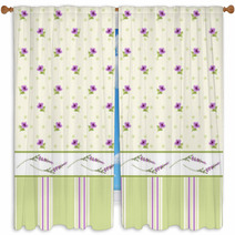 Lavender Wallpaper Window Curtains 59685088