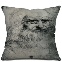 Leonardo Da Vinci, Italian Renaissance Polymath Pillows 58750396