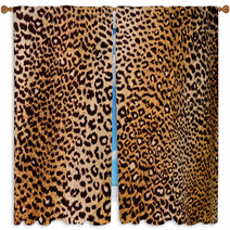 Leopard Background Window Curtains 54281136