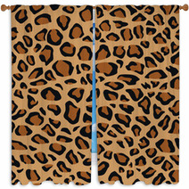 Leopard Fur Or Skin Seamless Pattern Window Curtains 65511910
