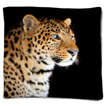 Leopard Portrait Blankets 48880320