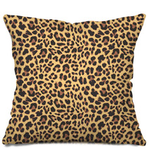 Leopard Seamless Pattern Design, Vector Illustration Background Pillows 68677291