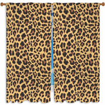 Leopard Seamless Pattern Design, Vector Illustration Background Window Curtains 68677291
