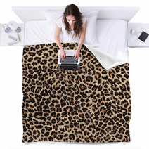 Leopard Skin As Background Blankets 22981756