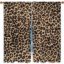 Leopard Skin As Background Window Curtains 22981756
