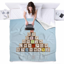 Letter Blocks In Alphabetical Order Blankets 67730824