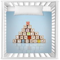 Letter Blocks In Alphabetical Order Nursery Decor 67730824
