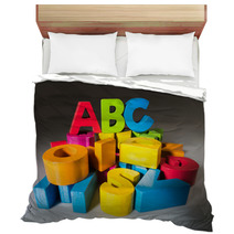 Letters A B C Made Of Wood Bedding 63498372