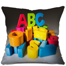 Letters A B C Made Of Wood Pillows 63498372