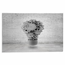 Light Bulb With Gears Rugs 64149338