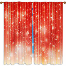 Light Christmas background Window Curtains 61922754