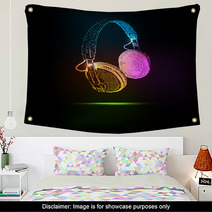 Light Headphones Wall Art 55106164