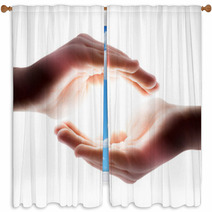 Light In His Hands Window Curtains 51432671