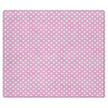 Light Pink And White Small Polka Dots Pattern Repeat Background Rugs 68598152