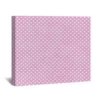 Light Pink And White Small Polka Dots Pattern Repeat Background Wall Art 68598152