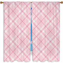 Light Pink Plaid Window Curtains 10719258