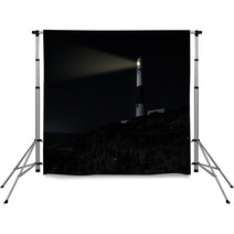 Lighthouse By Night Backdrops 53553579