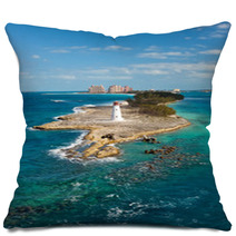 Lighthouse On Paradise Island Pillows 49906365