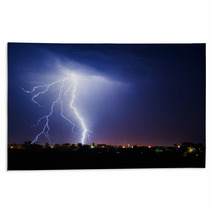 Lightning Over Small Town Rugs 41025428