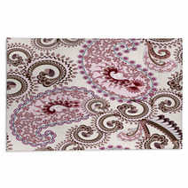 Lilac Brown Paisley Decorated Wavy Curls Rugs 61271299