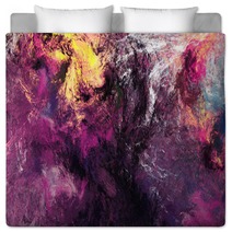 Lilac Clouds Bright Artistic Splashes Abstract Beautiful Purple Color Painting Texture Modern Futuristic Background Fractal Artwork For Creative Graphic Design Bedding 185562649