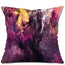 Lilac Clouds Bright Artistic Splashes Abstract Beautiful Purple Color Painting Texture Modern Futuristic Background Fractal Artwork For Creative Graphic Design Pillows 185562649