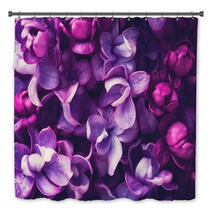 Lilac Flowers Background Bath Decor 108289994