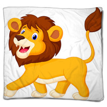 Lion Cartoon Walking Blankets 59256288