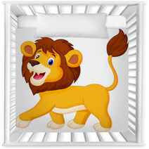 Lion Cartoon Walking Nursery Decor 59256288