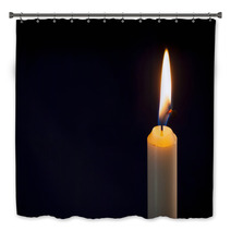 Lit Candles Bath Decor 56509154