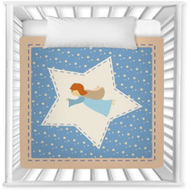 Little Blue Angel - Vector Nursery Decor 34956285