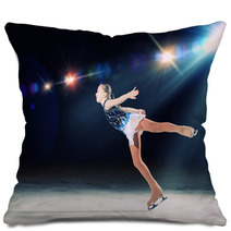 Little Girl Figure Skating Pillows 58591377