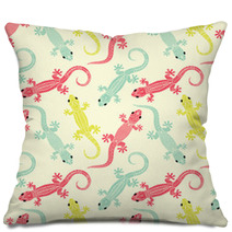 Lizards Seamless Pattern Pillows 65132397
