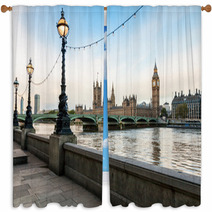 London Morning Cityscape Window Curtains 66663055