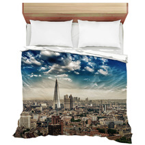 London. Panorami Aerial View Of City Skyline At Dusk Bedding 62107604
