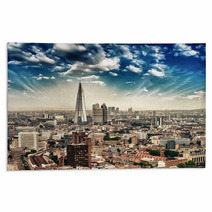 London. Panorami Aerial View Of City Skyline At Dusk Rugs 62107604
