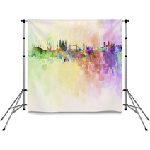 London Skyline In Watercolor Background Backdrops 58130069