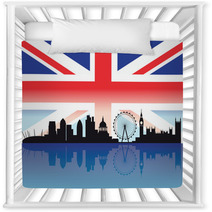London Skyline With Flag Nursery Decor 25458515