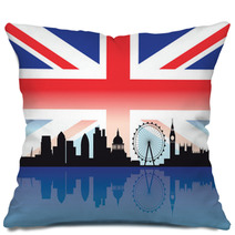 London Skyline With Flag Pillows 25458515