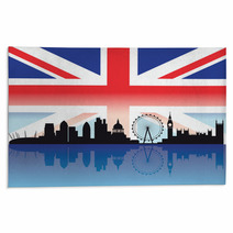 London Skyline With Flag Rugs 25458515