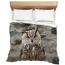 Long-eared Owl Portrait Bedding 54622060