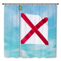 Looping Animated Flag Of Alabama On A Pole Bath Decor 141162170