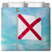 Looping Animated Flag Of Alabama On A Pole Bedding 141162170