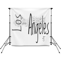 Los Angeles Collage Of Word Concepts Backdrops 114733045