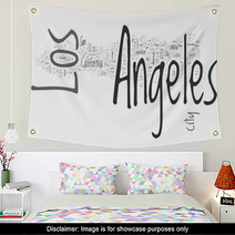 Los Angeles Collage Of Word Concepts Wall Art 114733045