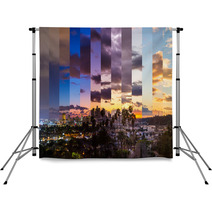 Los Angeles Slices Of Time Timelapse Sunset Day To Night Backdrops 139269991