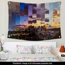 Los Angeles Slices Of Time Timelapse Sunset Day To Night Wall Art 139269991