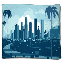 Losa Angeles Skyline Blankets 123952996