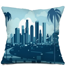 Losa Angeles Skyline Pillows 123952996