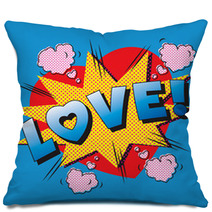 Love Cartoon Falling In Love Pop Art Pillows 52679290